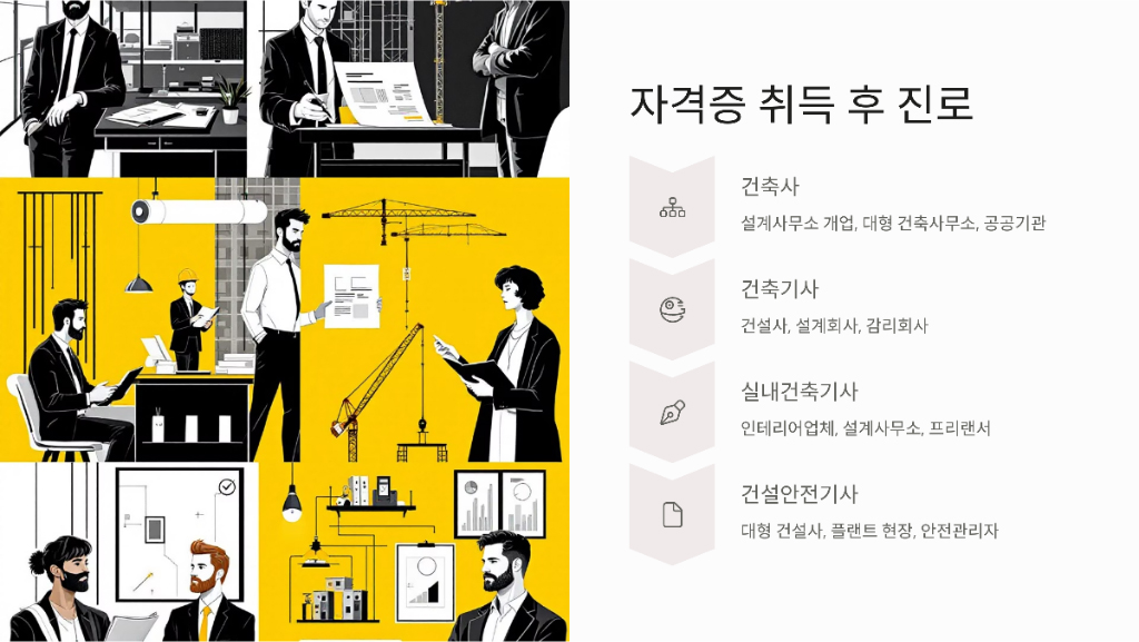 자격증 취득후 진로 설명 이미지