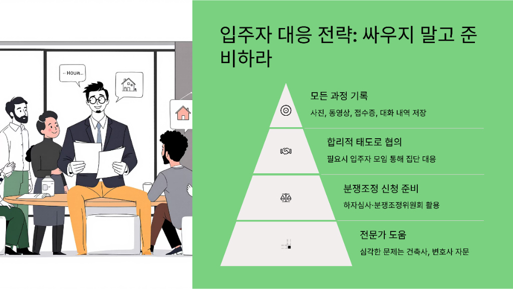 입주자 대응 전략: 싸우지 말고 준비하라. 이미지 설명