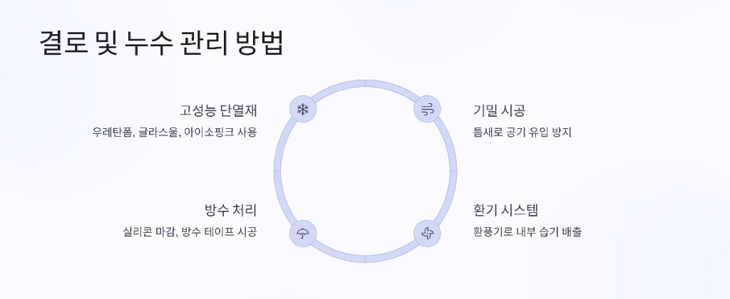 결로 및 누수 관리 방법