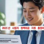 2025년 사업자 정책자금 지원 총정리