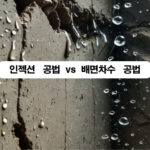 인젝션 공법 vs 배면차수 공법, 누수 방수의 핵심