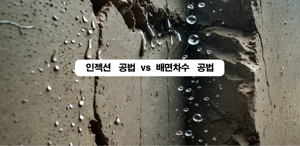인젝션 공법 vs 배면차수 공법, 누수 방수의 핵심