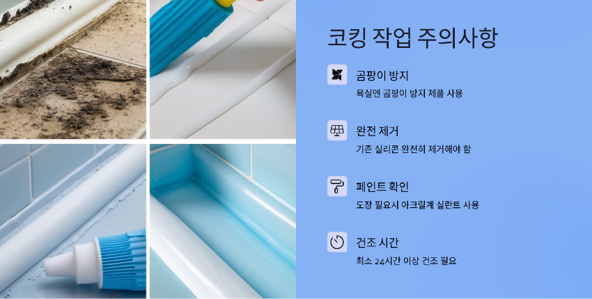 실리콘, 실란트, 코킹의 차이점과 활용법