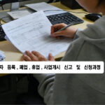 사업자 등록 방법과, 휴업신고 과 폐업신고 , 휴업 사업재개, 방법