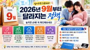 2026년 9월부터 달라지는 정책 총정리