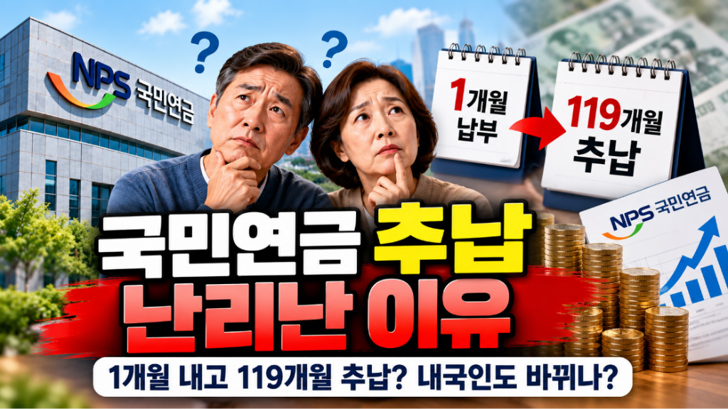 국민연금 추납 난리난 이유