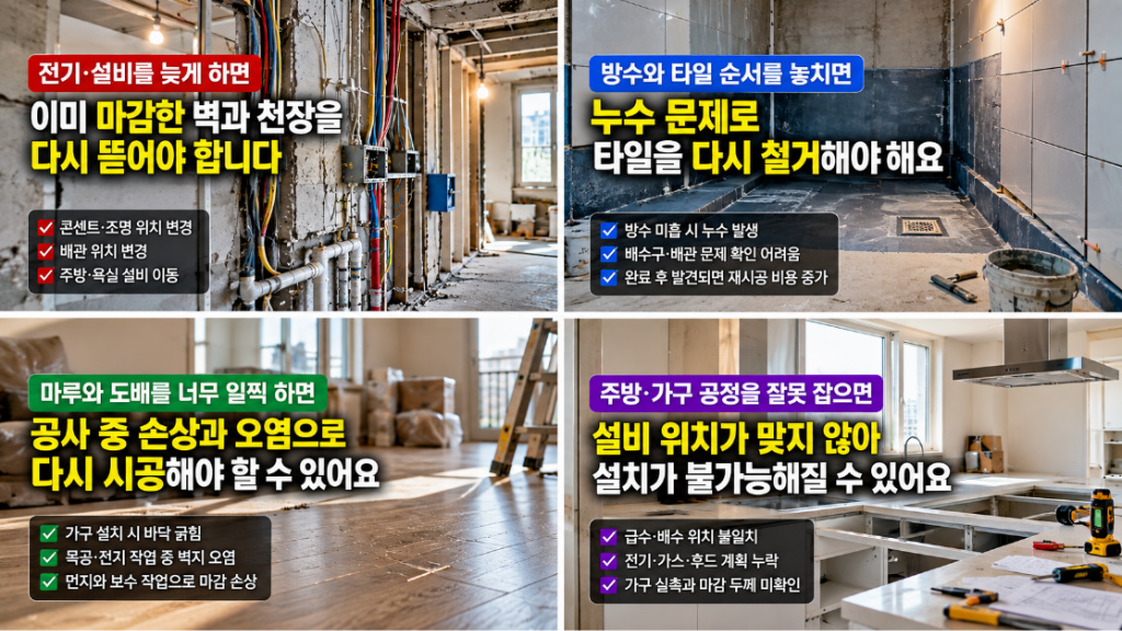 방수공사를 서두르면 보이지 않는 하자가 남을 수 있다