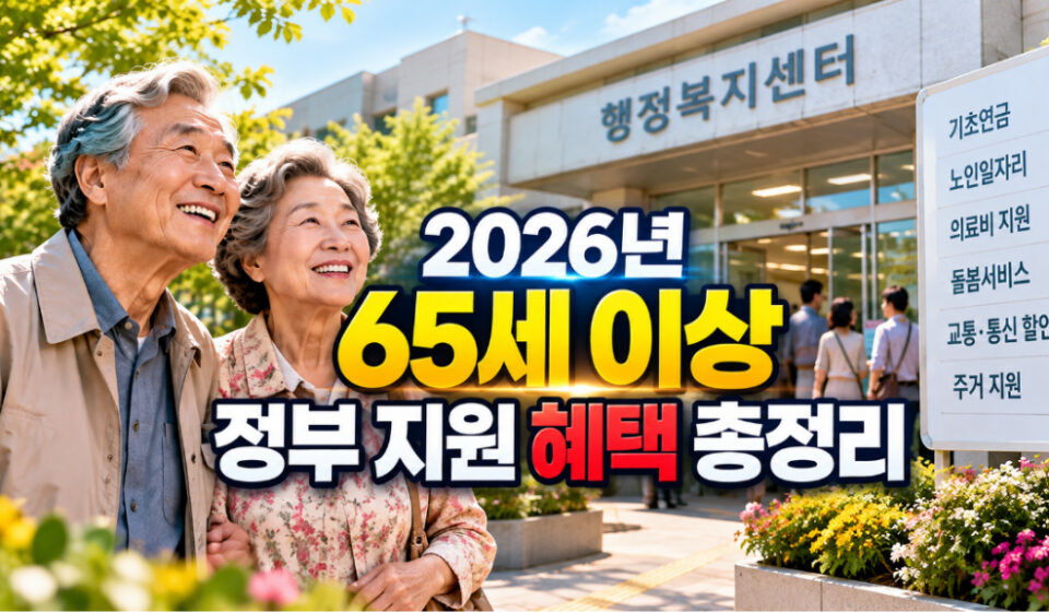 2026년 65세 이상 정부 지원 총정리: 기초연금·의료비·교통 할인·돌봄 서비스 신청 방법
