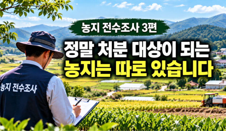 농지 전수조사 3편｜농사를 안 짓는다고 모두 처분?
