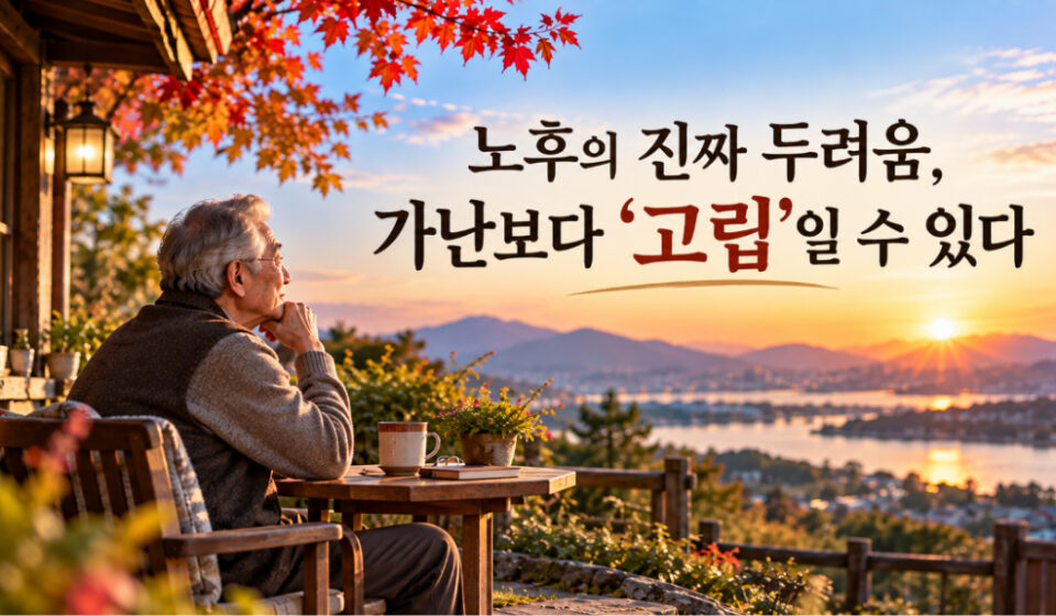 노후에 가장 무서운 것은 가난보다 '고립'일 수 있다