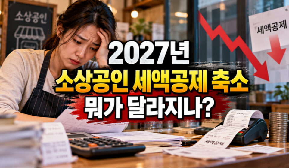 2027년 소상공인 세액공제 축소…신용카드 매출 공제율 1.3%에서 1%로