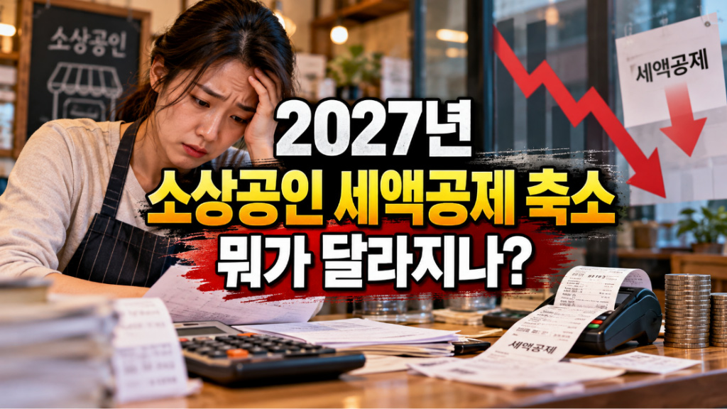 2027년 소상공인 세액공제 축소…신용카드 매출 공제율 1.3%에서 1%로